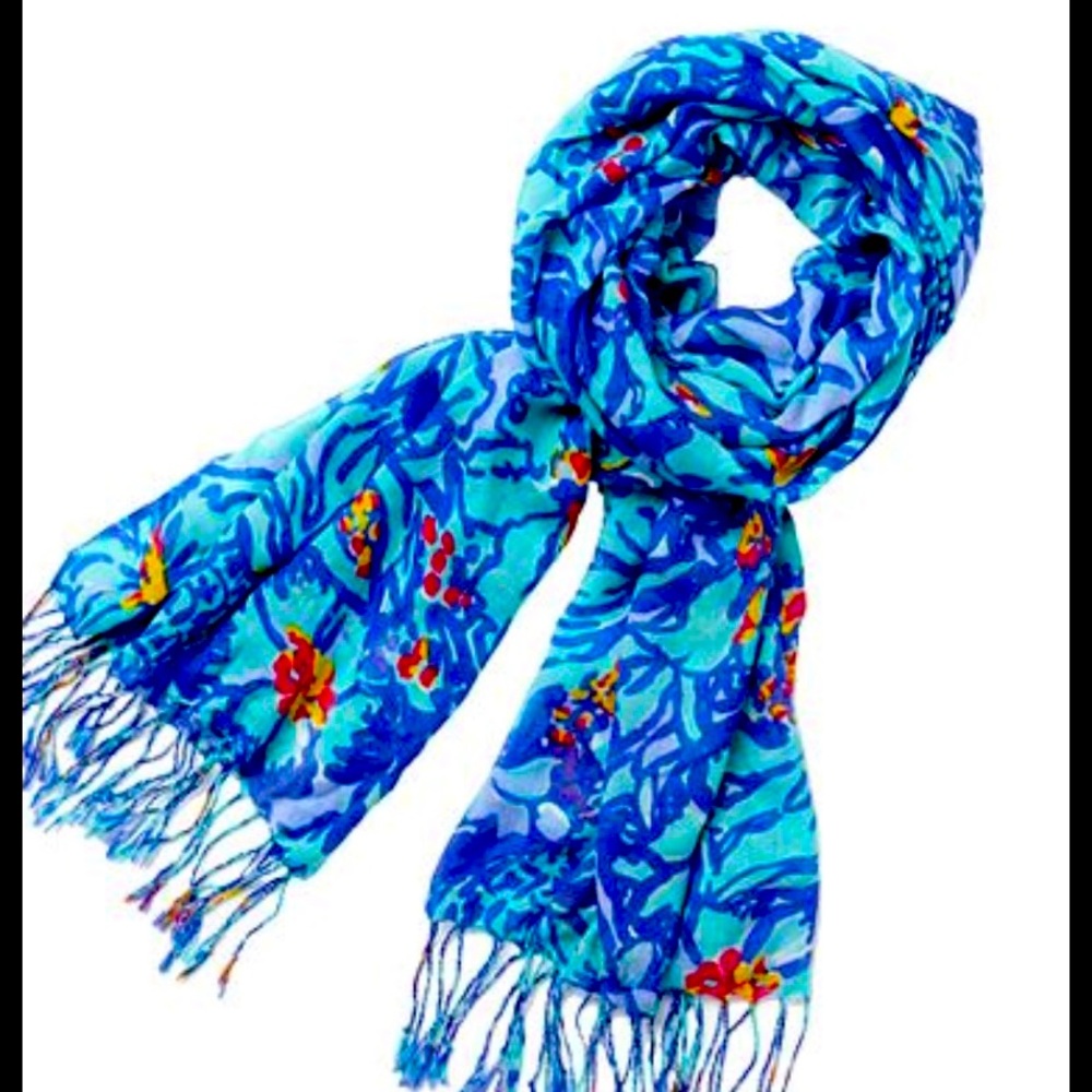 Lilly Pulitzer Iris Blue Mai Tai Scarf